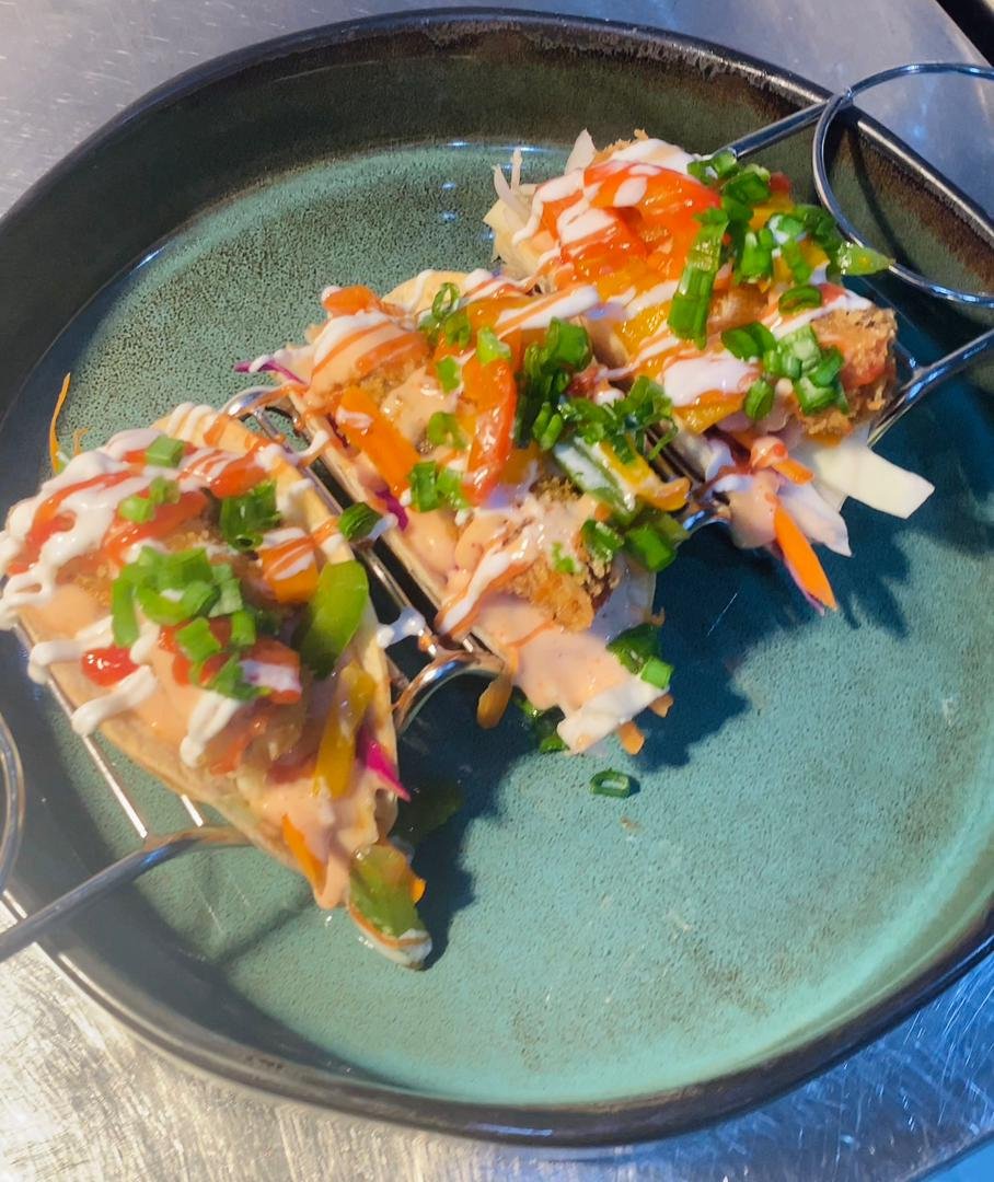 Crispy fish tacos